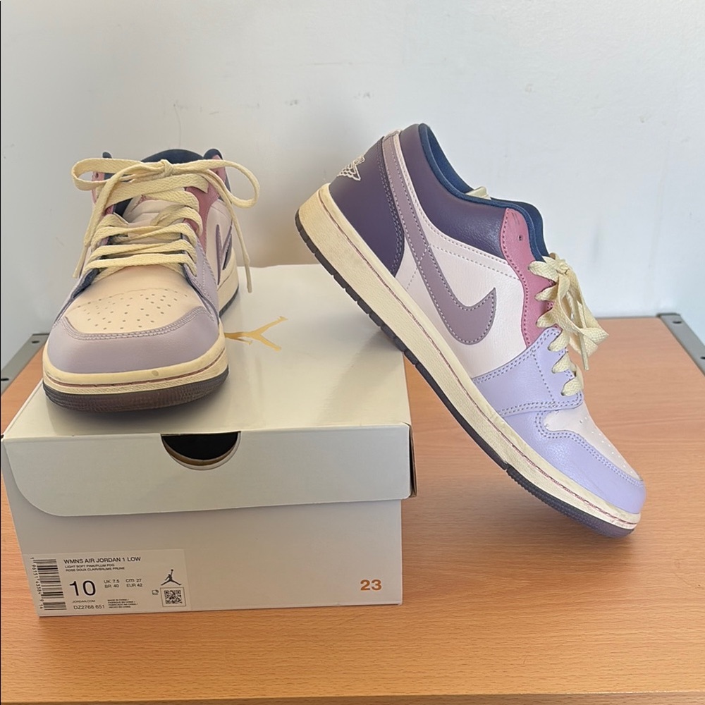 Nike Women's Air Jordan 1 Low - Purple and Cream